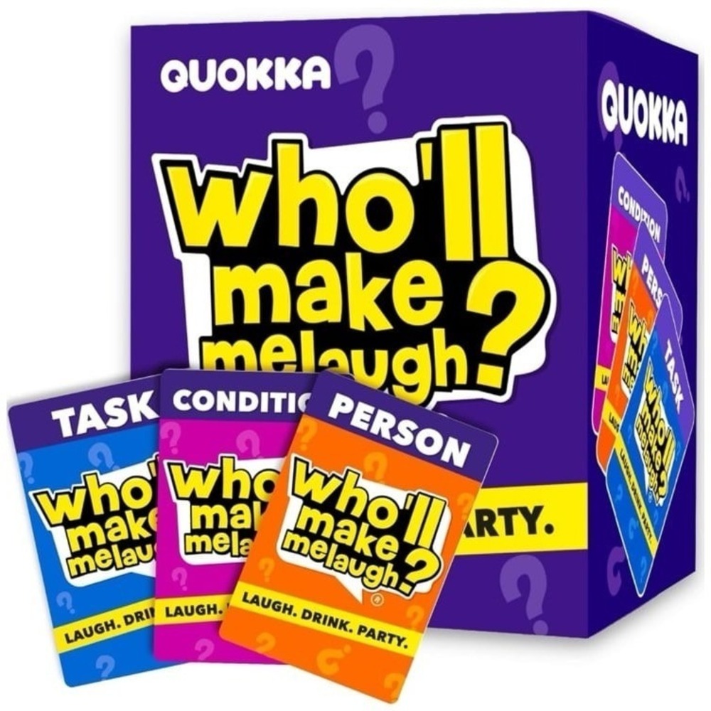 NEW Quokka Who'll Make Me Laugh, Adult Drinking Party Card Game 18+, 2-8 Players